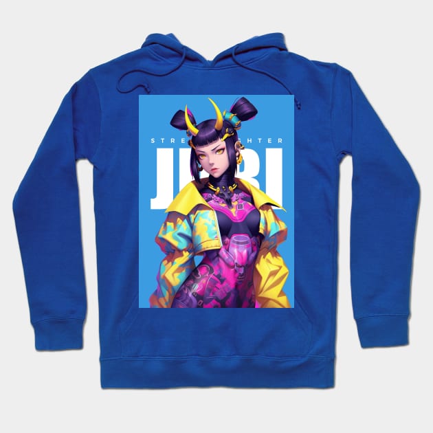 HORNY JURI HAN STREET FIGHTER | Badass Video Gamer Girl | PROUD OTAKU Hoodie by PROUD OTAKU